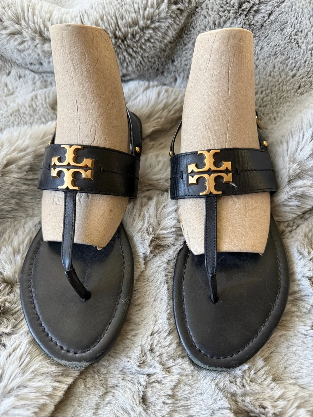 Tory Burch Black Leather Sandals